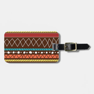 Étiquette À Bagage Motif tribal tiré par la main
