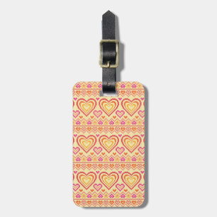 Étiquette À Bagage Motif tricoté par Saint-Valentin