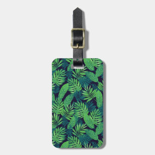 Étiquette À Bagage Motif tropical de feuille