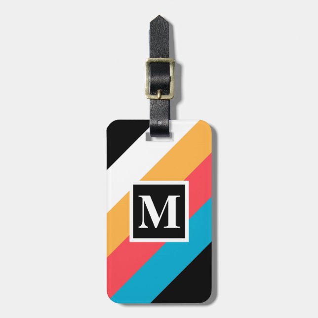 Étiquette À Bagage Motif vintage (Devant Vertical)