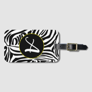 Étiquette À Bagage Motif Zèbre