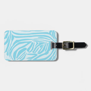 Étiquette À Bagage Motif Zèbre Bleu