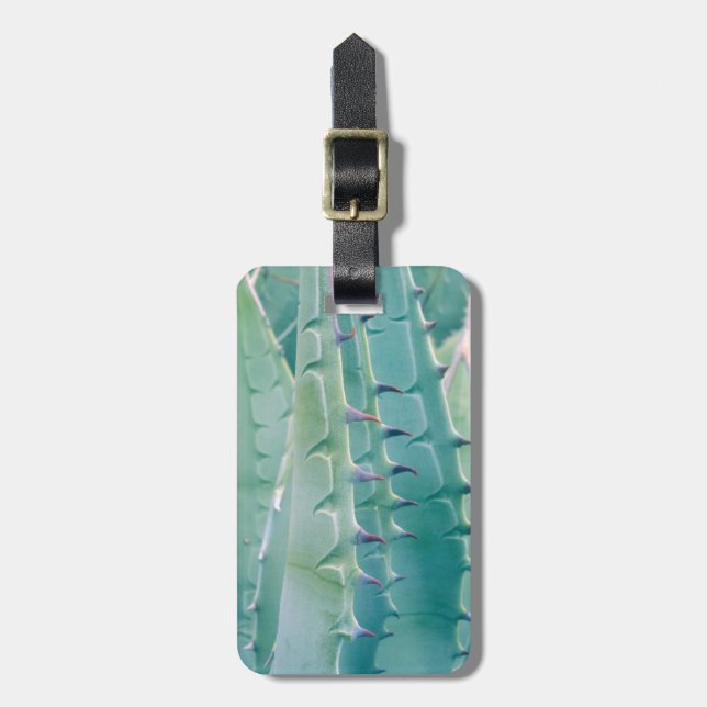 Étiquette À Bagage Motifs d'une plante d'Agave (Devant Vertical)