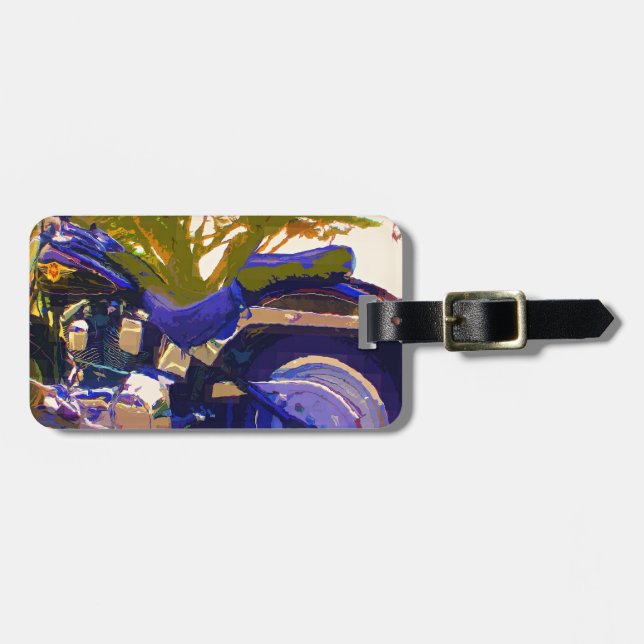 Étiquette À Bagage Moto Harley-FatBoy-1998 (Devant horizontal)