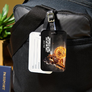 Étiquette À Bagage Moto Rider avec feu et John 10:10 Verse