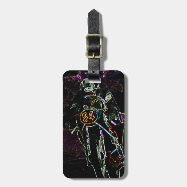 Étiquette À Bagage Motorcycle 2 cd ltcna (Devant Vertical)