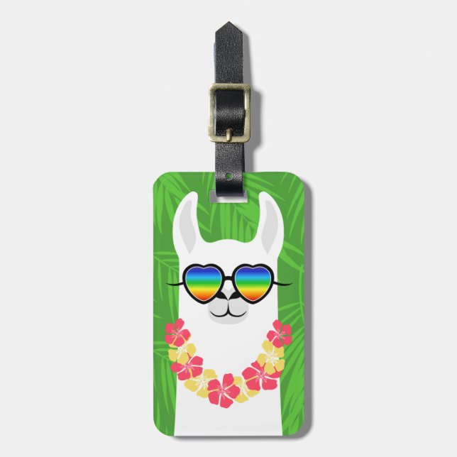 Étiquette À Bagage Mots clés Llama Luggage (Devant Vertical)