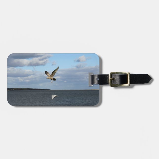 Étiquette À Bagage Mouettes en vol (Devant horizontal)