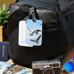 Étiquette À Bagage Mouettes Tête Noire du Bosphore Art