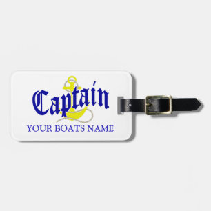 Étiquette À Bagage mouillage du capitaine de yacht