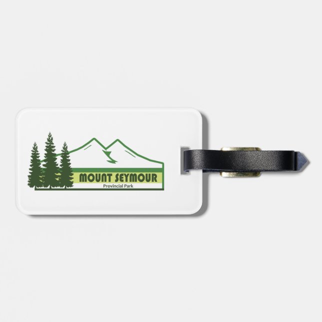 Étiquette À Bagage Mount Seymour Provincial Park Bandes Vertes (Dos horizontal)