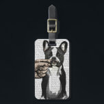 Étiquette À Bagage Moustache de taureau français et de doigt<br><div class="desc">Animaux</div>