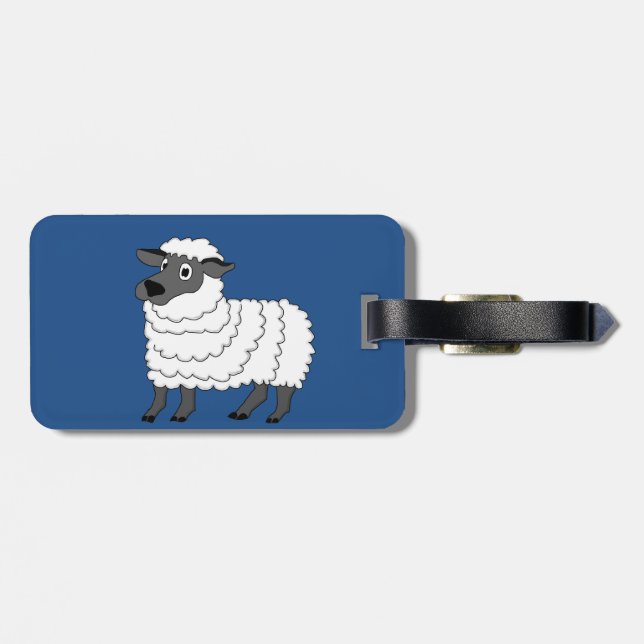 Étiquette À Bagage Moutons (Dos horizontal)