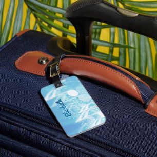 Étiquette À Bagage Musique bleue personnalisée