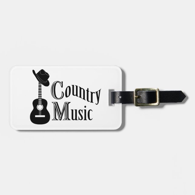 Étiquette À Bagage Musique country (Devant horizontal)