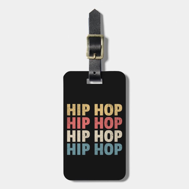 Étiquette À Bagage musique Hip hop (Devant Vertical)