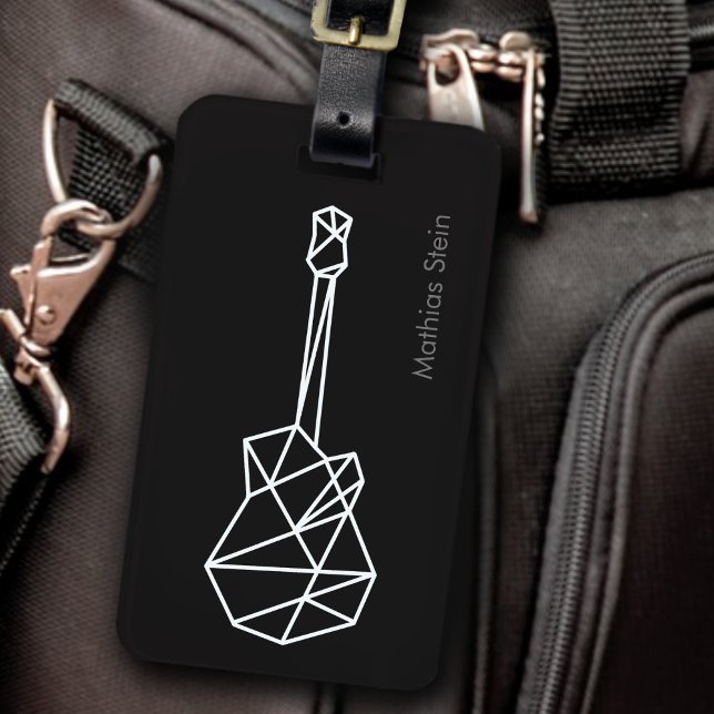 Étiquette À Bagage musique rock de voyage noir (Créateur téléchargé)
