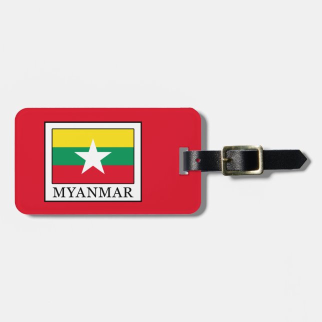 Étiquette À Bagage Myanmar (Devant horizontal)