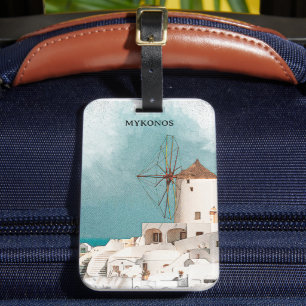 Étiquette À Bagage Mykonos Grèce Alefkandra