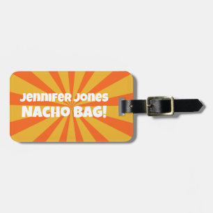 Étiquette À Bagage Nacho Sac amusant Rétro Attention