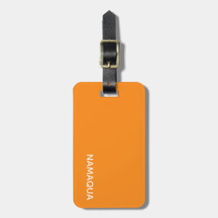 Étiquette À Bagage Namaqua orange nom de la couleur