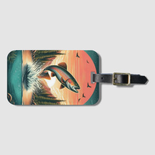 Étiquette À Bagage Nature extérieure de la truite