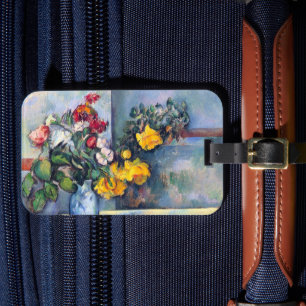 Étiquette À Bagage Nature morte Fleurs dans un vase de Paul Cezanne