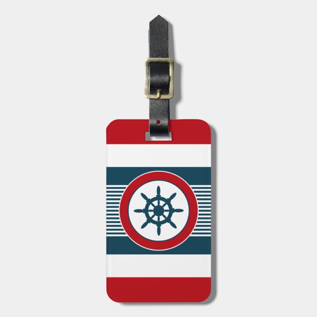 Étiquette À Bagage Nautical design (Devant Vertical)