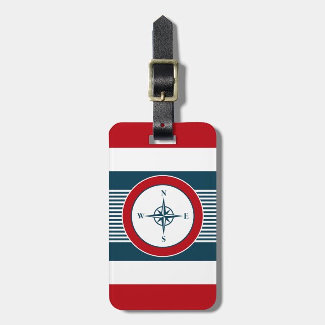 Étiquette À Bagage Nautical design (Devant Vertical)