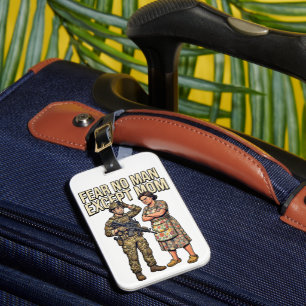 Étiquette À Bagage N'ayez peur d'aucun homme sauf de maman Militaire