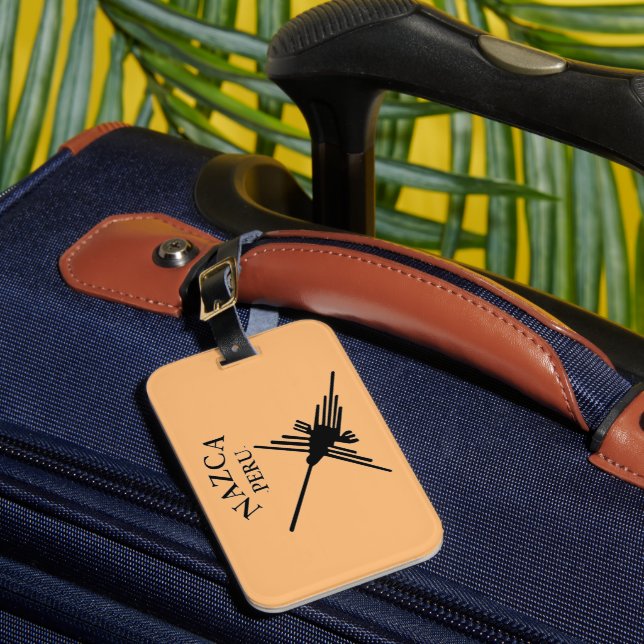 Étiquette À Bagage Nazca Pérou Colibri Avec Texte Courbé (Insitu Rectoal 1)