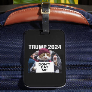 Étiquette À Bagage Ne me mangez pas de chats pour Trump 2024