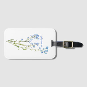 Étiquette À Bagage Ne m'oubliez pas Fleur de jardin personnalisée à l