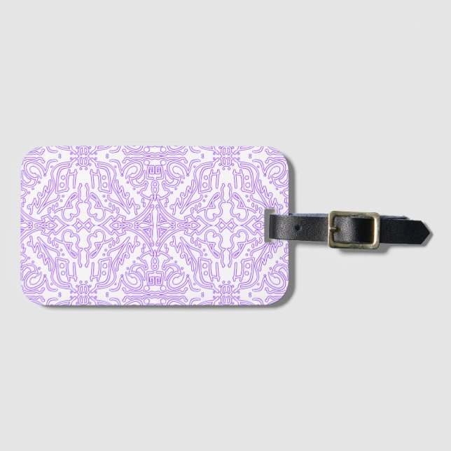 Étiquette À Bagage Nébuleuse Mystique Lilas (Devant Horizontal)