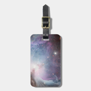 Étiquette À Bagage Nébuleuse Orion Astronomie ciel bleu marron beige