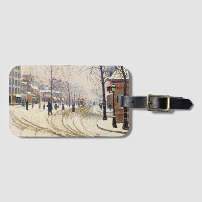 Étiquette À Bagage Neige, Boulevard de Clichy, Paris de Paul Signac (Devant Horizontal)