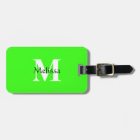 Neon Green Monogram Nom personnalisé Cadeau Favori