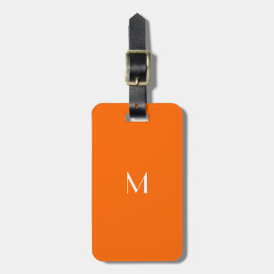 Étiquette À Bagage néon orange - ajouter une étiquette de bagage mono