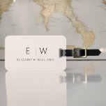 Étiquette À Bagage Neutre Élégant Moderne Minimaliste Nom Monogramme<br><div class="desc">Améliorez votre expérience de voyage avec notre étiquette de bagages Monogramme minimaliste classique élégant et moderne. Cet accessoire méticuleusement conçu allie élégance intemporelle et minimalisme contemporain, assurant à vos bagages un caractère sophistiqué. Réalisée avec précision et attention au détail, cette étiquette à bagages est plus qu'un simple article pratique, c'est...</div>