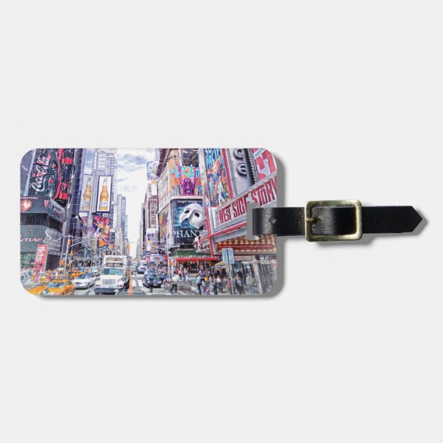 Étiquette À Bagage New York City NYC Travel Nom personnalisable (Devant horizontal)