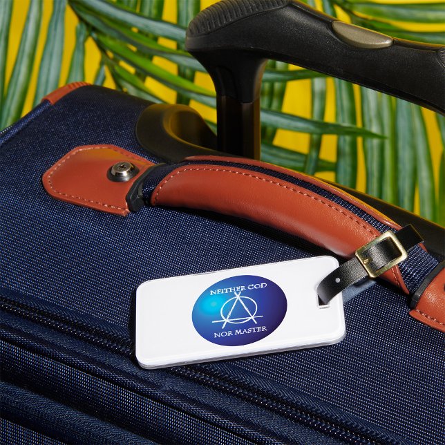 Étiquette À Bagage Ni Dieu, Ni Maître Symbole d'anarchie (Créateur téléchargé)