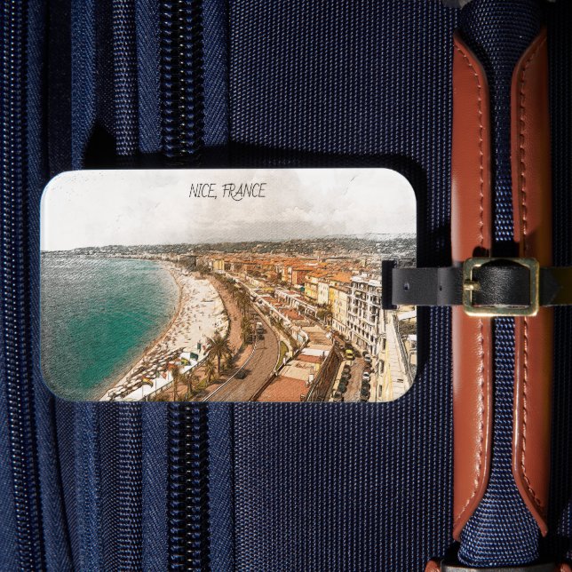Étiquette À Bagage Nice France Promenade des Anglais (Insitu Rectoal 4)