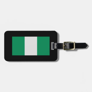 Étiquette À Bagage Nigeria avec le drapeau nigérian (Afrique de l'Oue