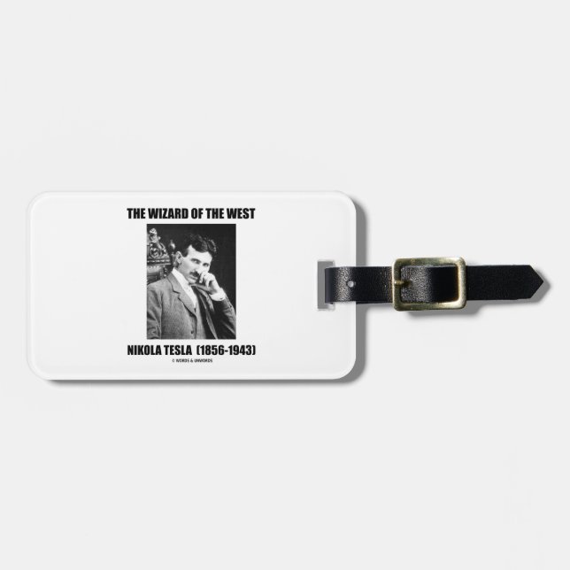 Étiquette À Bagage Nikola Tesla le magicien de l'ouest (Devant horizontal)