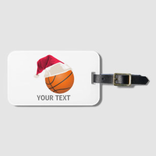 Étiquette À Bagage Noël basket-ball