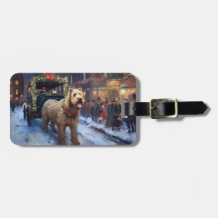 Étiquette À Bagage Noël de la saison festive du Terrier Wheaten