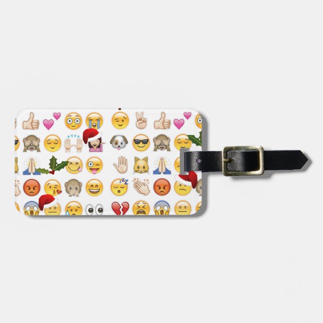 Étiquette À Bagage noël emojis (Devant horizontal)