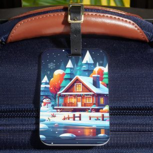 Étiquette À Bagage Noël paisible