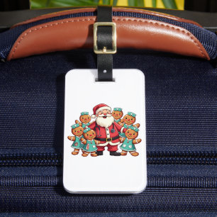 Étiquette À Bagage Noël Père Noël Pain d'épices Infirmières