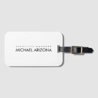 Noir & Blanc Minimaliste Simple Plaque Moderne